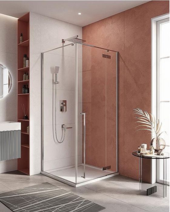 Душевой уголок Cezares Liner 90x90 R LINER-A-1-90-C-Cr-R профиль Хром стекло прозрачное