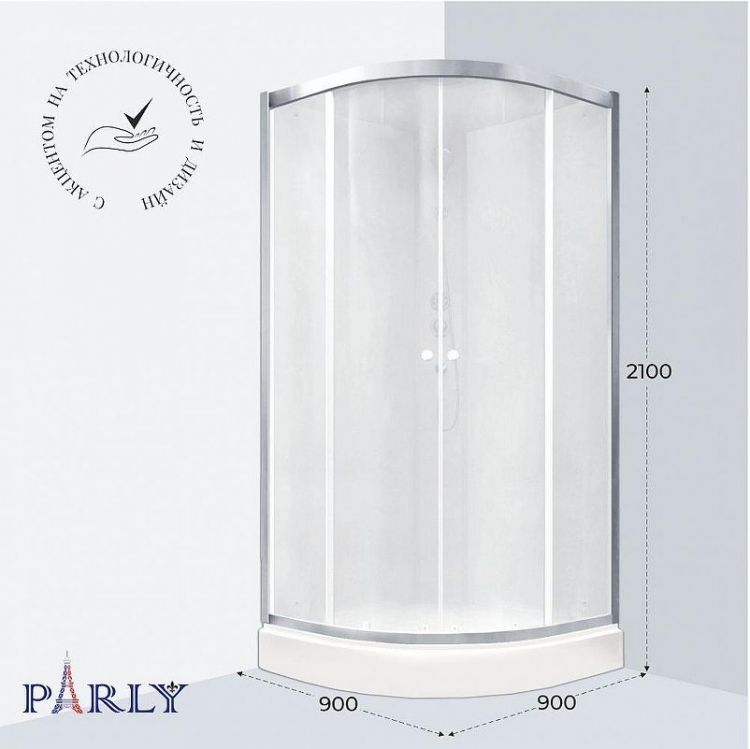 Душевая кабина Parly Bianco 90х90 BETT931 11252 без гидромассажа Душевая кабина Parly Bianco 90х90 BETT931 11252 без гидромассажа