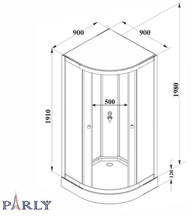 Душевая кабина Parly Bianco 90х90 BETT931 11252 без гидромассажа Душевая кабина Parly Bianco 90х90 BETT931 11252 без гидромассажа