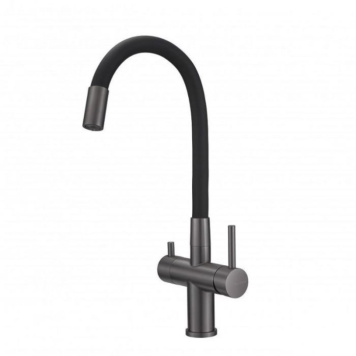 Смеситель для кухни Milacio Ultra MCU.560.GM цвет Вороненая сталь Черный