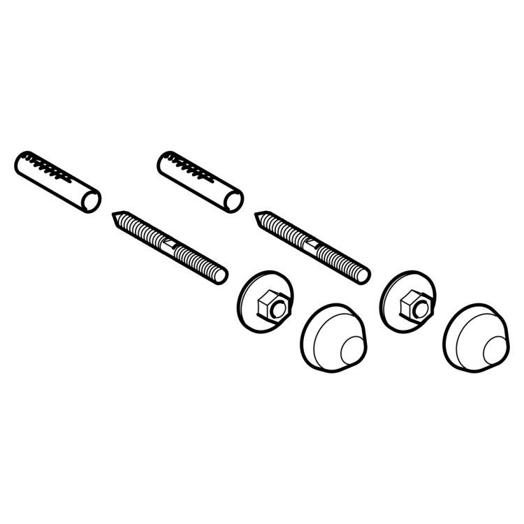 Комплект креплений для писсуара Geberit, 2 шт., с хромированными заглушками