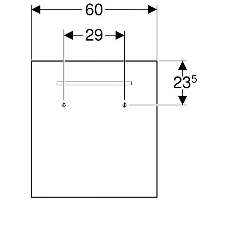 Зеркало Geberit Renova Nr.1 Comprimo с подсветкой, 60x4, [862360000]