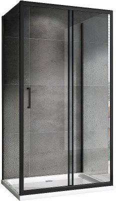 Душевой уголок Abber Schwarzer Diamant 100х100 AG30100B-S100B-S100B профиль Черный стекло прозрачное