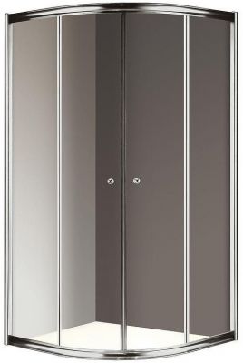 Душевой уголок Cezares Giubileo R2 80x80 GIUBILEO-R-2-80-SCORREVOLE-C-Cr прозрачное стекло профиль Хром
