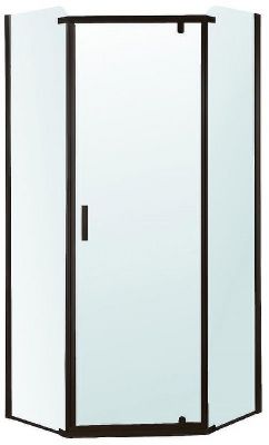 Душевой уголок Berges Solo Т 90х90 061106 профиль Черный матовый стекло прозрачное