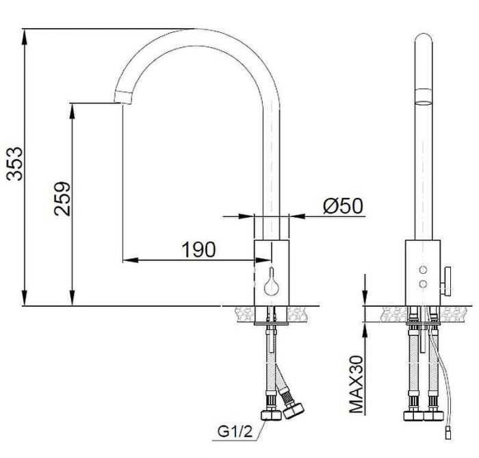 Смеситель для раковины Nofer 07262M.B Хром