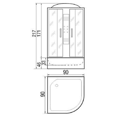 Душевая кабина River Amur 90/46 МТ