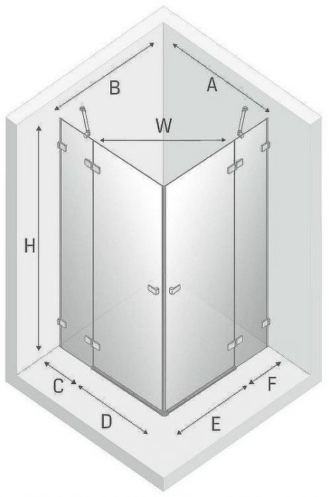 Душевой уголок New Trendy Avexa Black 110x120 EXK-1846 профиль Черный стекло прозрачное