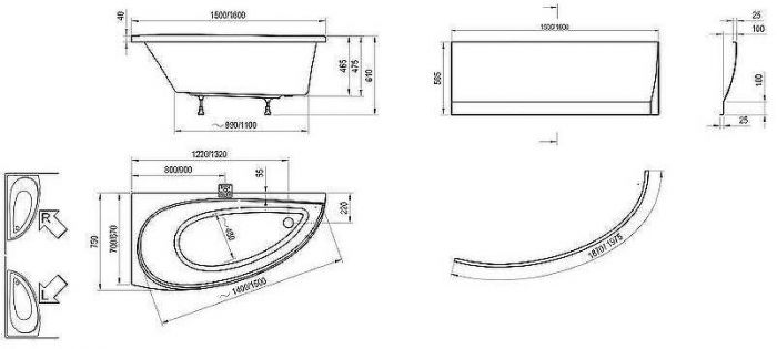 Акриловая ванна Ravak Avocado 150x75 R CS01000000 без гидромассажа