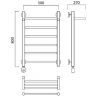 Электрический полотенцесушитель Aquanerzh Прямая 00-90A8050_L с полкой Хром