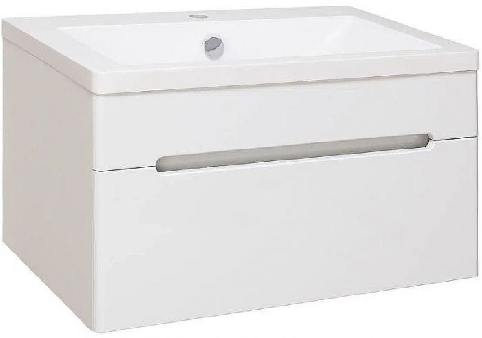 Тумба под раковину Runo Парма 75 00000001140 подвесная Белая