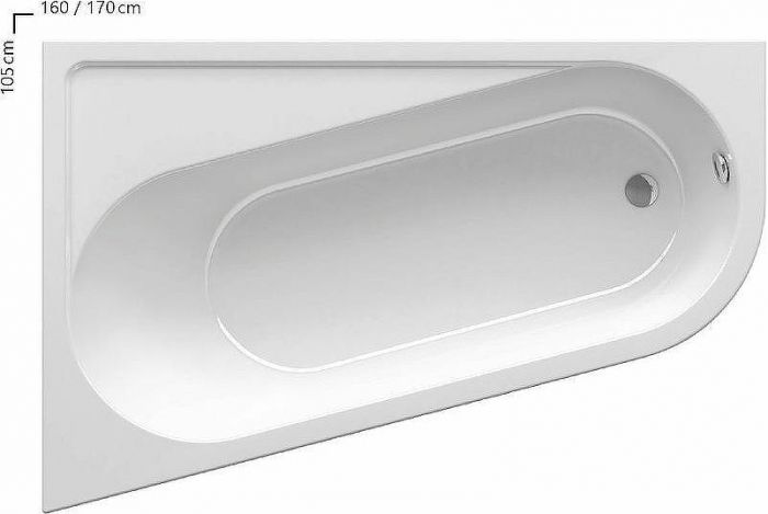 Акриловая ванна Ravak Chrome 160x105 L CA51000000 без гидромассажа