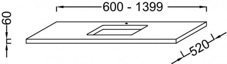 Столешница для раковины Jacob Delafon Parallel 80 см EB53-0800-N18, белый блестящий