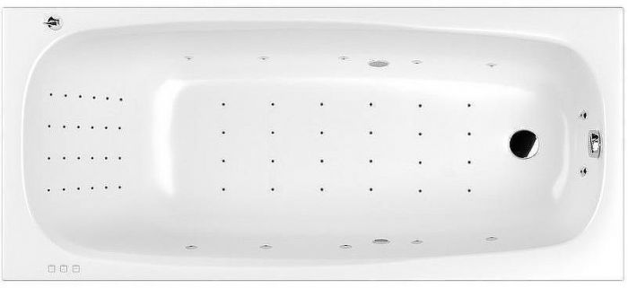 Акриловая ванна Whitecross Layla 170x75 0102.170075.100.NANO.CR с гидромассажем