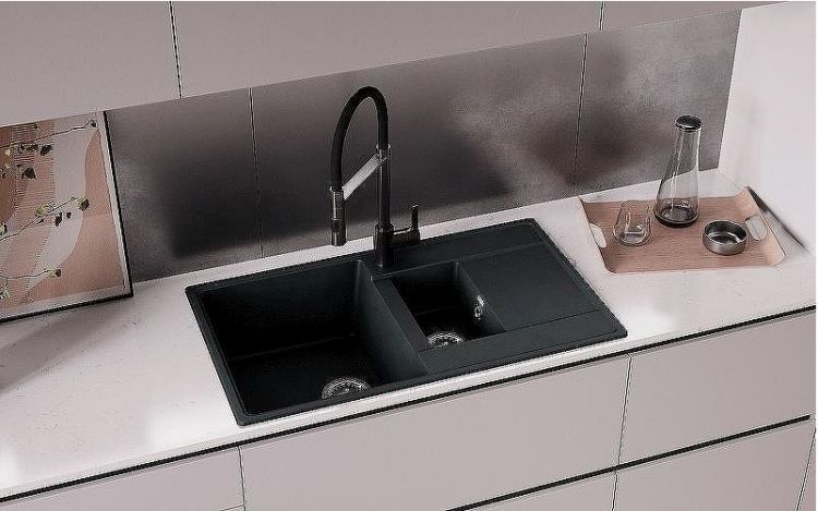 Кухонная мойка Ulgran Quartz Prima 860 1,5 K-07 Уголь