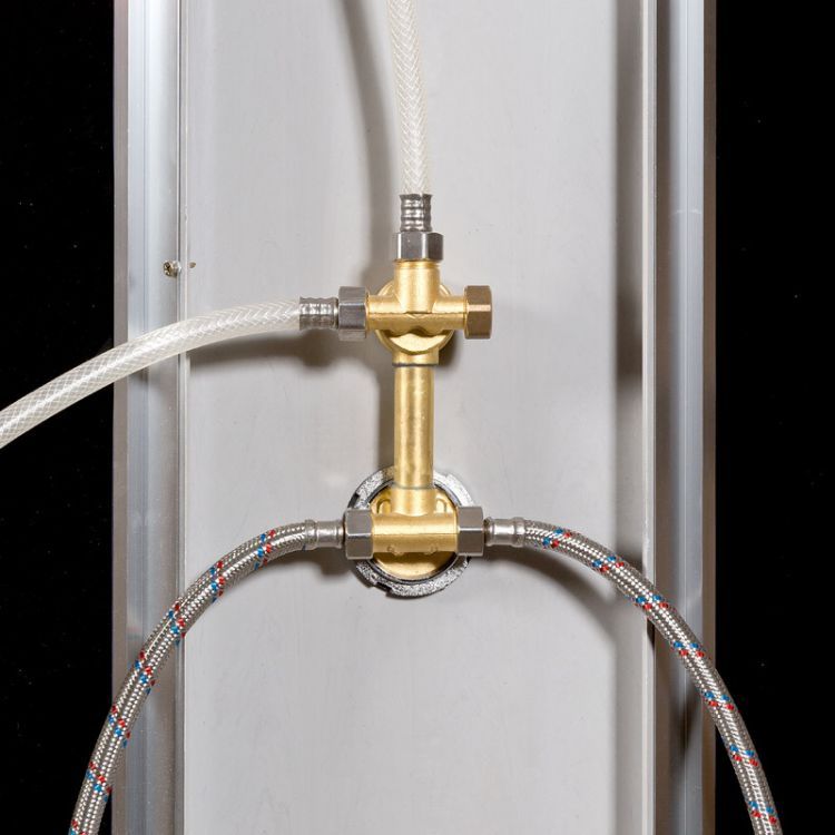 Душевая кабина Deto BМ1510 стандартная BLACK 100x100x220