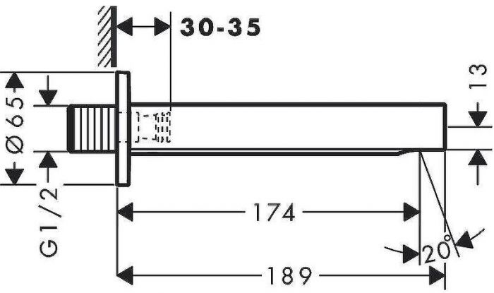 Излив для смесителя Hansgrohe Finoris 76410670 Черный матовый