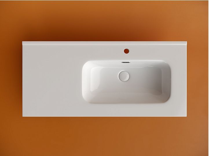Раковина накладная мебельная CERAMICANOVA Element, чаша справа, с отверстием под смеситель, CN7003R