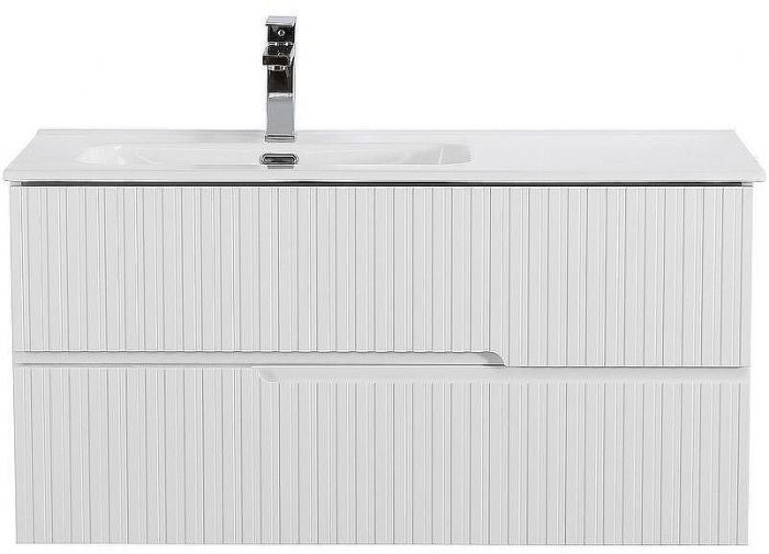 Тумба под раковину Cezares Duet-N 100 L DUET-N-1000-2C-SO-BL-L подвесная Bianco Lucido