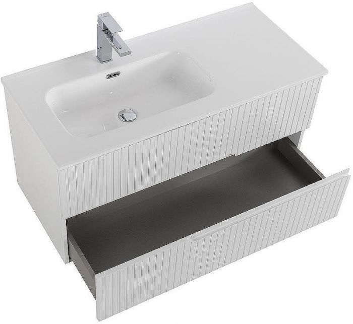 Тумба под раковину Cezares Duet-N 100 L DUET-N-1000-2C-SO-BL-L подвесная Bianco Lucido