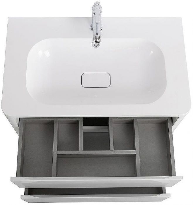 Тумба под раковину Cezares Relax 80 RELAX-800-2C-SO-BL подвесная Bianco Lucido