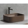 Умывальник CERAMICANOVA Element чаша накладная прямоугольная (цвет Темно-Коричневый Матовый) CN6052MDB
