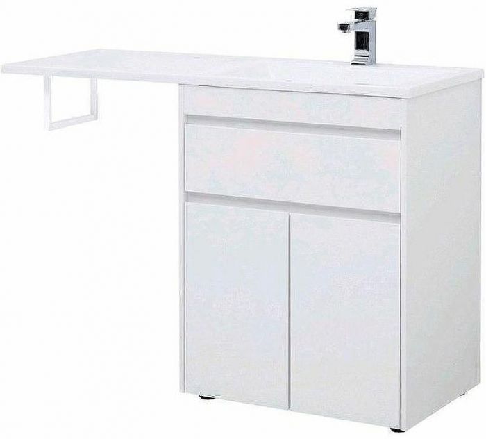 Тумба с раковиной Aquanet Токио 130 R 239216 Белая