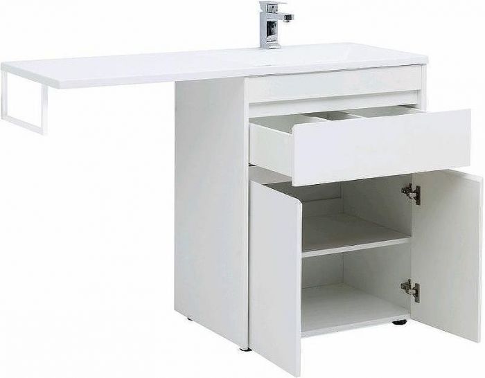 Тумба с раковиной Aquanet Токио 130 R 239216 Белая