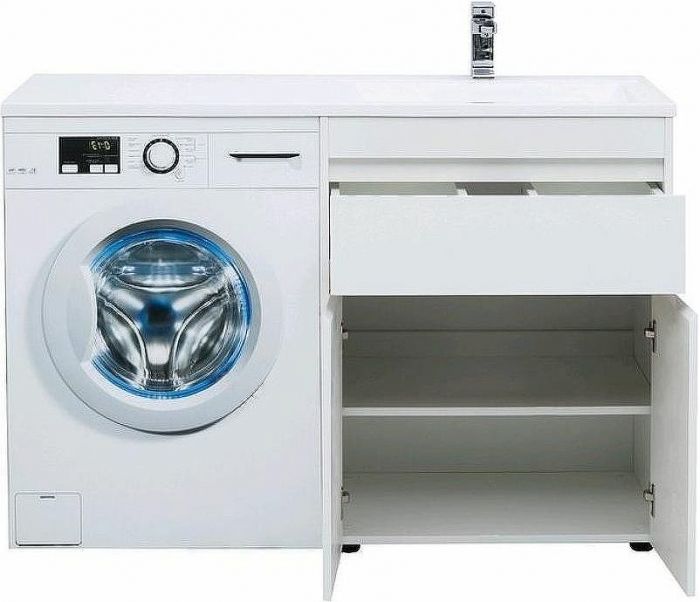 Тумба с раковиной Aquanet Токио 130 R 239216 Белая
