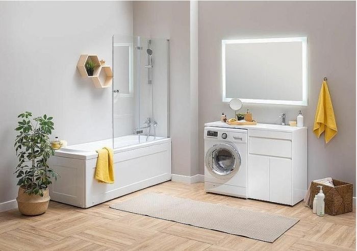 Тумба с раковиной Aquanet Токио 130 R 239216 Белая