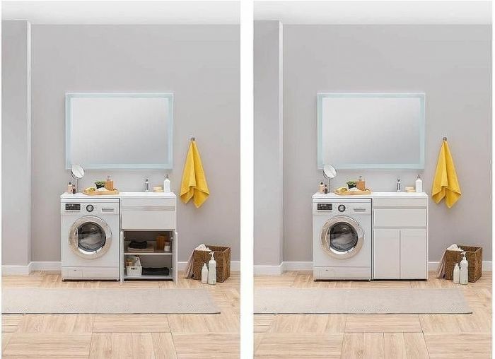Тумба с раковиной Aquanet Токио 130 R 239216 Белая