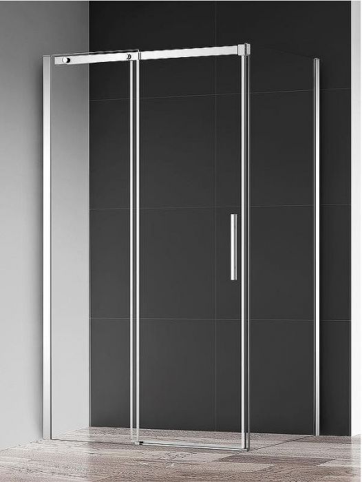 Душевая дверь AQUAme 100 AQM4803-10 профиль Хром стекло прозрачное