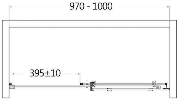 Душевая дверь AQUAme 100 AQM4803-10 профиль Хром стекло прозрачное