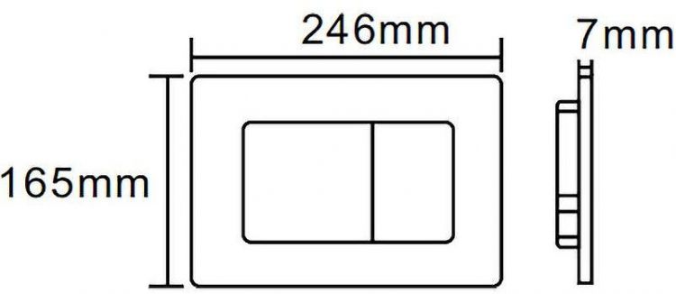 Клавиша смыва Ceruttispa CR03GS Сталь глянцевая