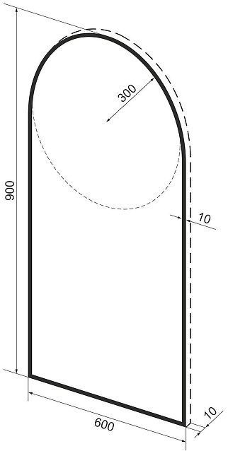 Зеркало Wellsee 7 Rays' Spectrum 60 172201680 цвет Черный матовый