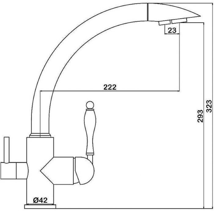 Смеситель для кухни Swedbe Selene Plus 8044 Медь