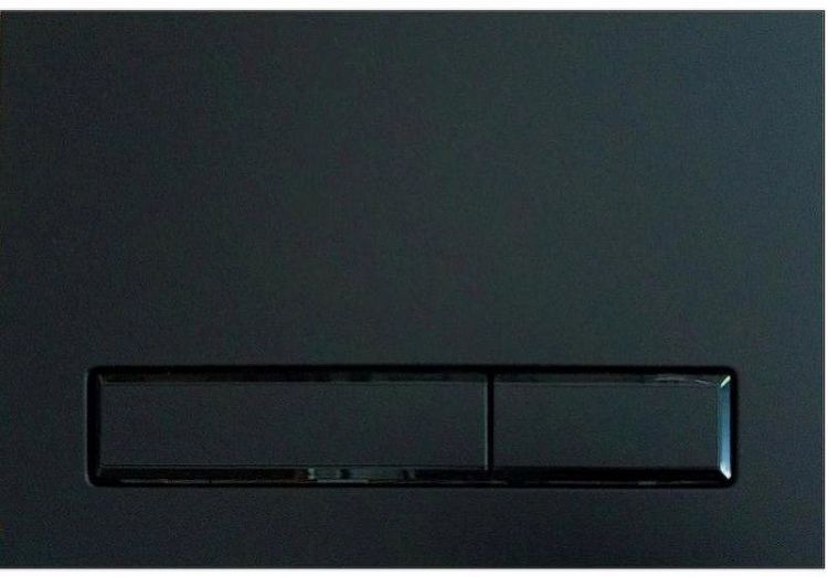 Клавиша смыва KK POL M08 350/PPC/142-00-07 Черная матовая Черная глянцевая