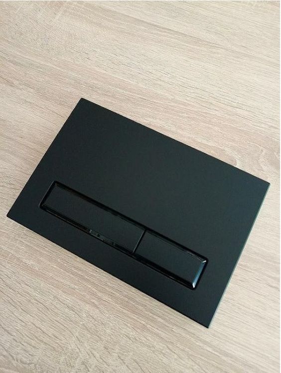 Клавиша смыва KK POL M08 350/PPC/142-00-07 Черная матовая Черная глянцевая