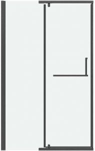 Душевая дверь Grossman Pragma 120 100.K33.03.120.42.00 профиль Графит сатин стекло прозрачное