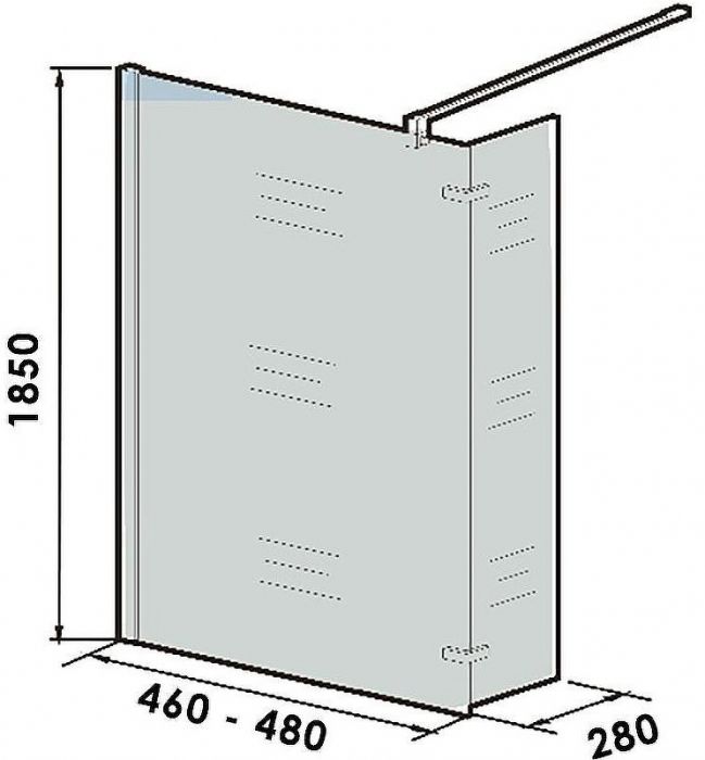 Душевая перегородка WeltWasser WW400 50G+30G 10000006434 профиль Хром стекло прозрачное