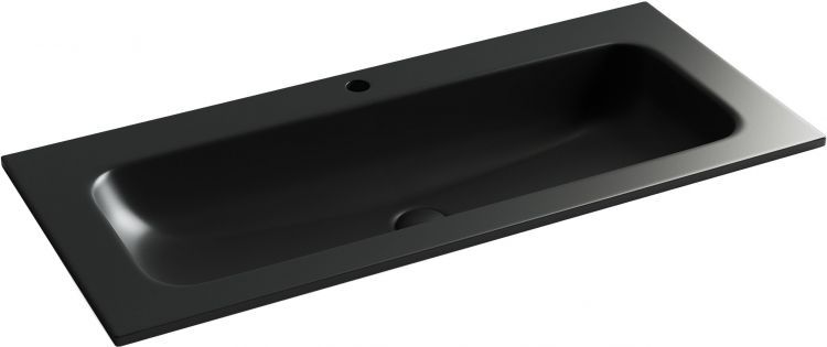 Раковина накладная SANCOS Grace прямоугольная с отверстием под смеситель, 1010x457x137 мм, цвет черный матовый, CN7013MB