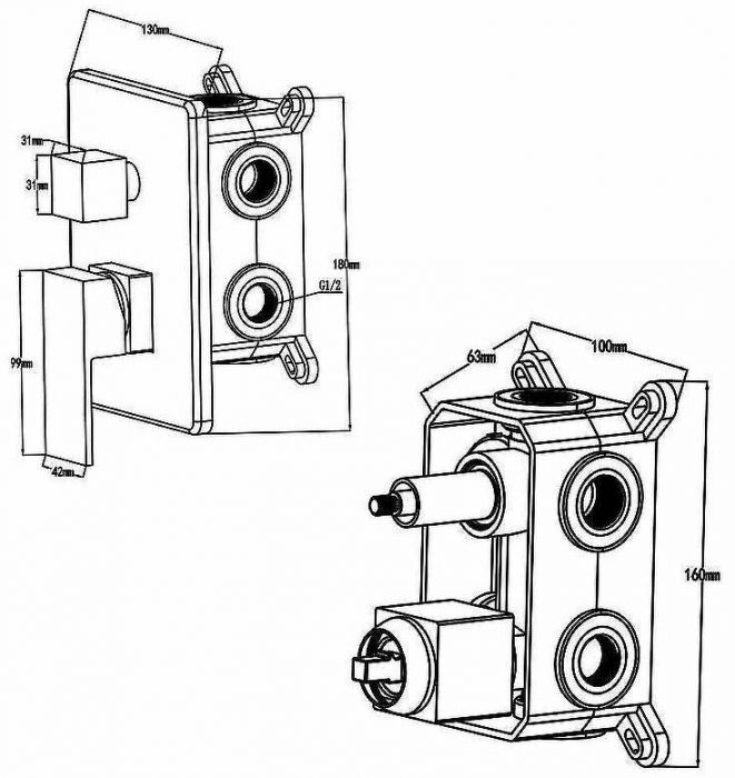Душевая система Swedbe Platta 5546 Хром