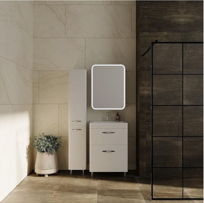 Зеркальный шкаф Style Line Каре 50 L СС-00002372 с подсветкой Белый