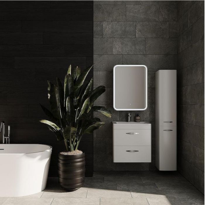 Зеркальный шкаф Style Line Каре 50 L СС-00002372 с подсветкой Белый