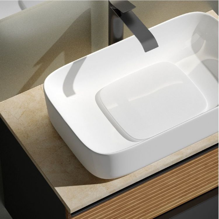 Тумба подвесная SANCOS Delta, Дуб красный/графит 790х445х500, под столешницу с отверстием под смеситель, цвет Kreman, DL80GR Тумба подвесная SANCOS Delta, Дуб красный/графит 790х445х500, под столешницу с отверстием под смеситель, цвет Kreman, DL80GR