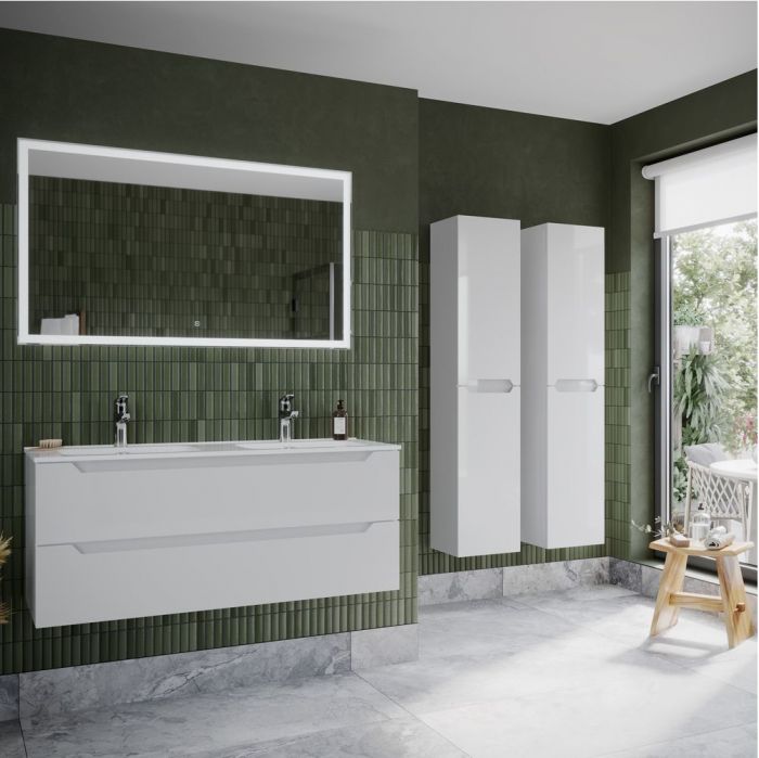 Тумба подвесная SANCOS под раковину Norma 2.0, белый глянец, 1190х450х500, NR2.0120-2W