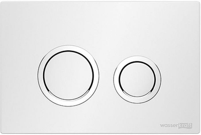 Инсталляция WasserKRAFT Glan 66TLT.010.ME.WH.WH01 для унитаза Белое стекло с Белой клавишей смыва