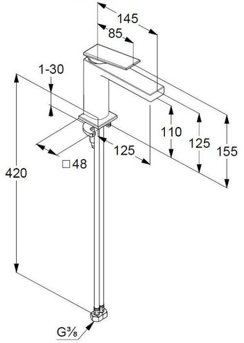 Смеситель для раковины Kludi Decus 54282N575 цвет Никель брашированный