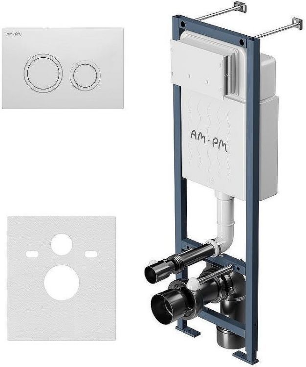 Инсталляция AM.PM ErgoFit I012711.0101 для унитаза с Белой глянцевой клавишей смыва