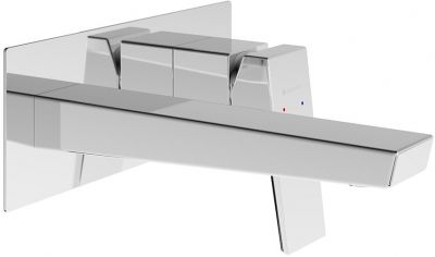 Смеситель для раковины настенного монтажа со скрытой частью AQUEDUTO CLARO,  хром (CLA0400)